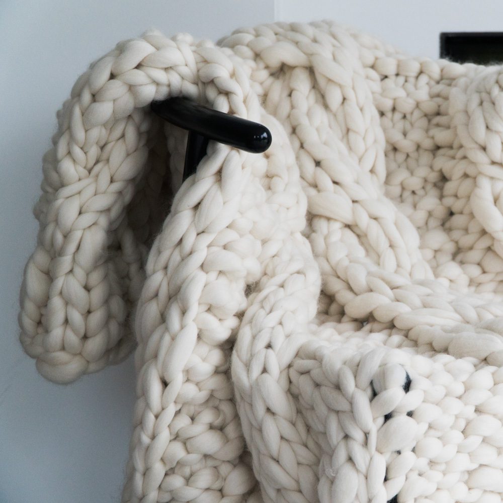 Extreme Knit Cable Throw British Merino Wool | Cosi Knits ...