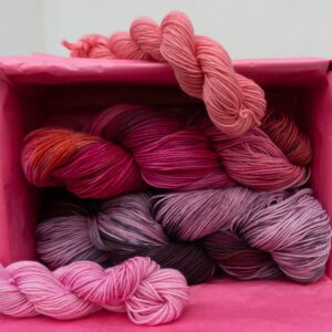 Knitters Valentine's Gift Hand Dyed Merino Wool Sock Set Duo