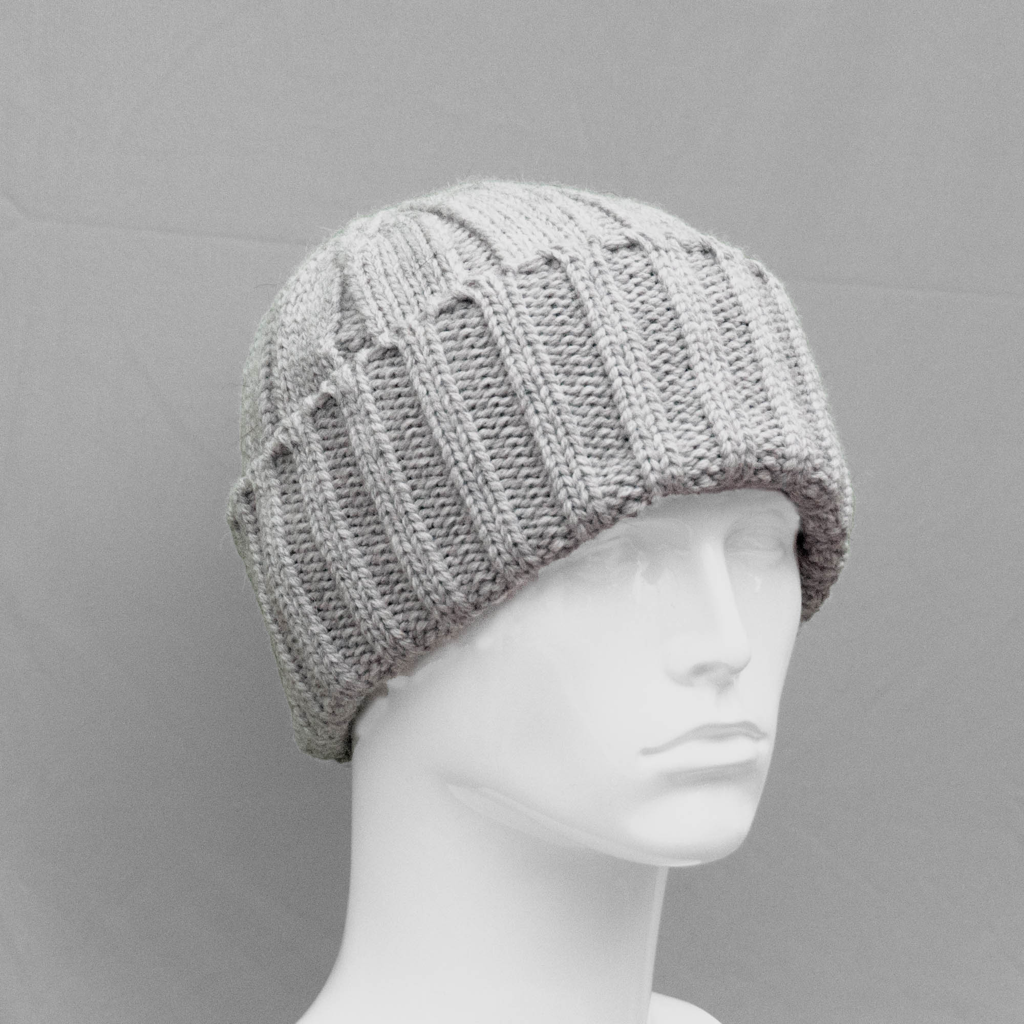grey wool beanie hat